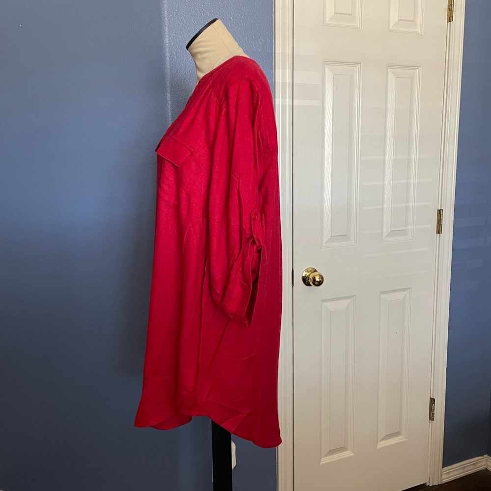 NWT Torrid Red 3/4 Sleeve Tunic - Picture 4 of 7